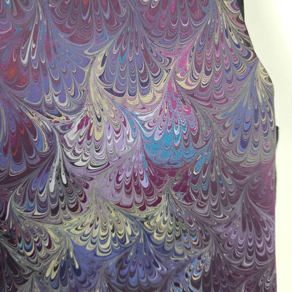 Michael Kensinger San Francisco Mens S Vest Marbled Purple Black Dressy Button - Picture 10 of 13